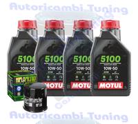 Kit Tagliando Olio Motul 5100 10W50 Per SuzukiATV LT-A700 X King Quad2005>2008