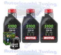 Kit Tagliando Olio Motul 5100 10W50 Per Yamaha MT-09 ABS 1RC 2DR2014>2020