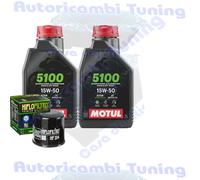 Kit Tagliando Olio Motul 5100 15W50 + Filtro Per Arctic Cat 650 V-2 4x42006