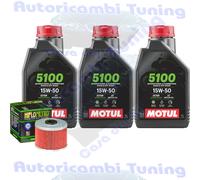 Kit Tagliando Olio Motul 5100 15W50 Filtro Per Kawasaki KLX300R KLX300 2020>2021