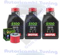 Kit Tagliando Olio Motul 5100 15W50 Filtro Per Yamaha XT600 E 3UW 3TB 1991>1995