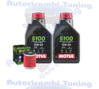 Kit Tagliando Olio Motul 5100 15W50 Filtro Per YamahaMWD300 Tricity2020