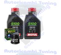 Kit Tagliando Olio Motul 5100 15W50 Per Kawasaki VN800 E1 E2 Drifter2001>2002