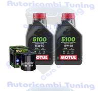 Kit Tagliando Olio Motul 5100 15W50 Per Victory Cross Country Tour2012>2017