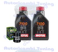 Kit Tagliando Olio Motul 7100 10W30 + Filtro Per GileraATV 250 Oregon2007>2008