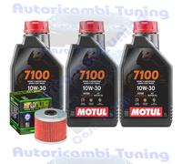 Kit Tagliando Olio Motul 7100 10W30 + Filtro Per Honda CBR 250 R DMC412011>2013
