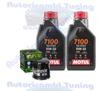 Kit Tagliando Olio Motul 7100 10W30 + Filtro Per Honda CBR250 RR-H J KMC51
