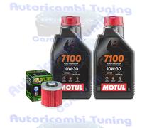 Kit Tagliando Olio Motul 7100 10W30 + Filtro Per Yamaha BW350 T1987