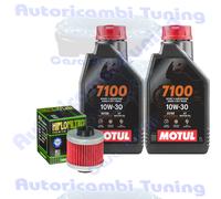 Kit Tagliando Olio Motul 7100 10W30 Per Aprilia 200 Scarabeo Rotax1999>2003