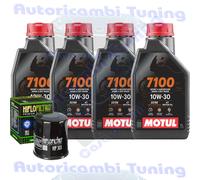 Kit Tagliando Olio Motul 7100 10W30 Per Kawasaki ZX750 H1 ZXR7501989