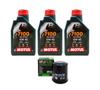 KIT TAGLIANDO OLIO MOTUL 7100 10W40 FILTRO HF303 HONDA CB400 03MO60F4