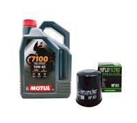 KIT TAGLIANDO OLIO MOTUL 7100 10W40 FILTRO HF303 HONDA ST1100 MO61F4