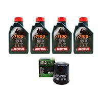 KIT TAGLIANDO OLIO MOTUL 7100 10W40 FILTRO HF303 KAWASAKI KLE300 04MO60F4