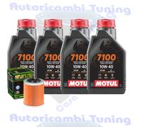 Kit Tagliando Olio Motul 7100 10W40 Per Aprilia RSV 1000 R Mille2000>2003