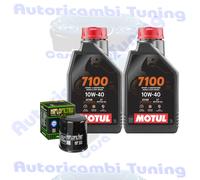 Kit Tagliando Olio Motul 7100 10W40 Per Kawasaki VN800 E1 E2 Drifter 2001>2002