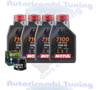 Kit Tagliando Olio Motul 7100 10W50 Filtro Per Ducati 620 Monster i.e. 2003>2006