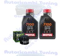 Kit Tagliando Olio Motul 7100 10W50 + Filtro Per Gilera 500 Nexus SP2003>2015