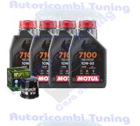 Kit Tagliando Olio Motul 7100 10W50 + Filtro Per Honda CBR1000 2017>2018