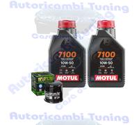 Kit Tagliando Olio Motul 7100 10W50 + Filtro Per Honda CBR250 RR-H J KMC51