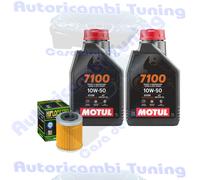 Kit Tagliando Olio Motul 7100 10W50 + Filtro Per Husqvarna TCX5102008>2011
