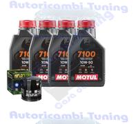 Kit Tagliando Olio Motul 7100 10W50 Filtro Per Moto Guzzi 940 Bellagio 2007>2012
