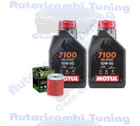 Kit Tagliando Olio Motul 7100 10W50 + Filtro Per YamahaYP400 Majesty2004>2014