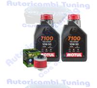 Kit Tagliando Olio Motul 7100 10W50 Per Aprilia 200 Scarabeo GT Rotax1999>2003