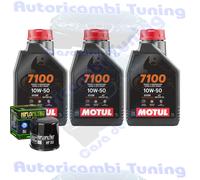 Kit Tagliando Olio Motul 7100 10W50 Per Kawasaki Z400 ER400 D-KF LF2019>2020