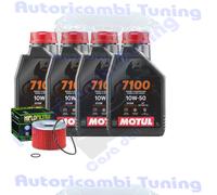 Kit Tagliando Olio Motul 7100 10W50 Per Triumph 900 Speed Triple1994>1996