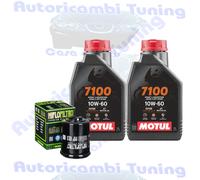 Kit Tagliando Olio Motul 7100 10W60 Filtro Per Piaggio 250 MP3 MIC LT 2006>2010
