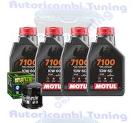 Kit Tagliando Olio Motul 7100 10W60 Per SuzukiATV LT-A700 X King Quad2005>2008