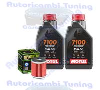 Kit Tagliando Olio Motul 7100 15W50 + Filtro Per Yamaha XT250 Y2009>2021
