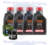 Kit Tagliando Olio Motul 7100 15W50 Per Honda CBR900 RR Fire Blade 2000>2001