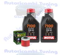 Kit Tagliando Olio Motul 7100 15W50 Per Polaris325 Sportsman ACE ETX2014>2015
