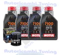 Kit Tagliando Olio Motul 7100 20W50 Filtro Per Buell 900 Firebolt XB9R2002>2007