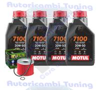 Kit Tagliando Olio Motul 7100 20W50 Filtro Per Honda GL1100 Gold Wing1980>1985