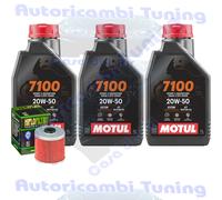 Kit Tagliando Olio Motul 7100 20W50 + Filtro Per Honda XR650 L 2021