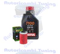 Kit Tagliando Olio Motul 7100 20W50 + Filtro Per Husaberg FE4502004>2008