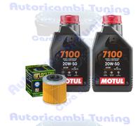 Kit Tagliando Olio Motul 7100 20W50 + Filtro Per Husqvarna TCX5102008>2011