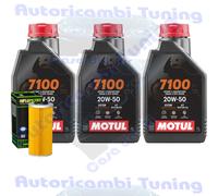 Kit Tagliando Olio Motul 7100 20W50 + Filtro Per KTM 890 Adventure R 2021