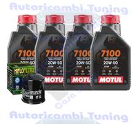 Kit Tagliando Olio Motul 7100 20W50 Per Honda VF750 C V45 Magna 1987>1989