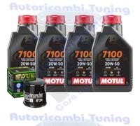 Kit Tagliando Olio Motul 7100 20W50 Per Honda XL1000 V-9 Varadero Comfort 2009