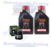Kit Tagliando Olio Motul 7100 20W50 Per Kawasaki VN800 E1 E2 Drifter2001>2002