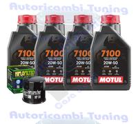 Kit Tagliando Olio Motul 7100 20W50 Per SuzukiM50 B Boulevard Black2005>2006