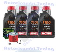 Kit Tagliando Olio Motul 7100 20W50 Per Triumph 900 Legend TT1999>2001