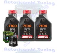 Kit Tagliando Olio Motul 7100 5W40 + Filtro Per Honda NT400 J K-2 BRO'S Japan