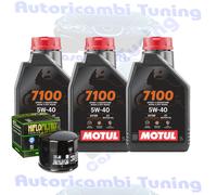 Kit Tagliando Olio Motul 7100 5W40 Filtro Per Moto Guzzi 1000 Mille 1987>1994