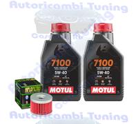 Kit Tagliando Olio Motul 7100 5W40 + Filtro Per Suzuki GZ250 2010