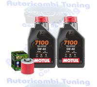 Kit Tagliando Olio Motul 7100 5W40 + Filtro Per Yamaha SR400 1JR
