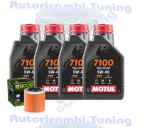 Kit Tagliando Olio Motul 7100 5W40 Per Aprilia RSV 1000 R Mille2000>2003